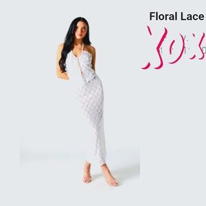 White Floral Lace Dress